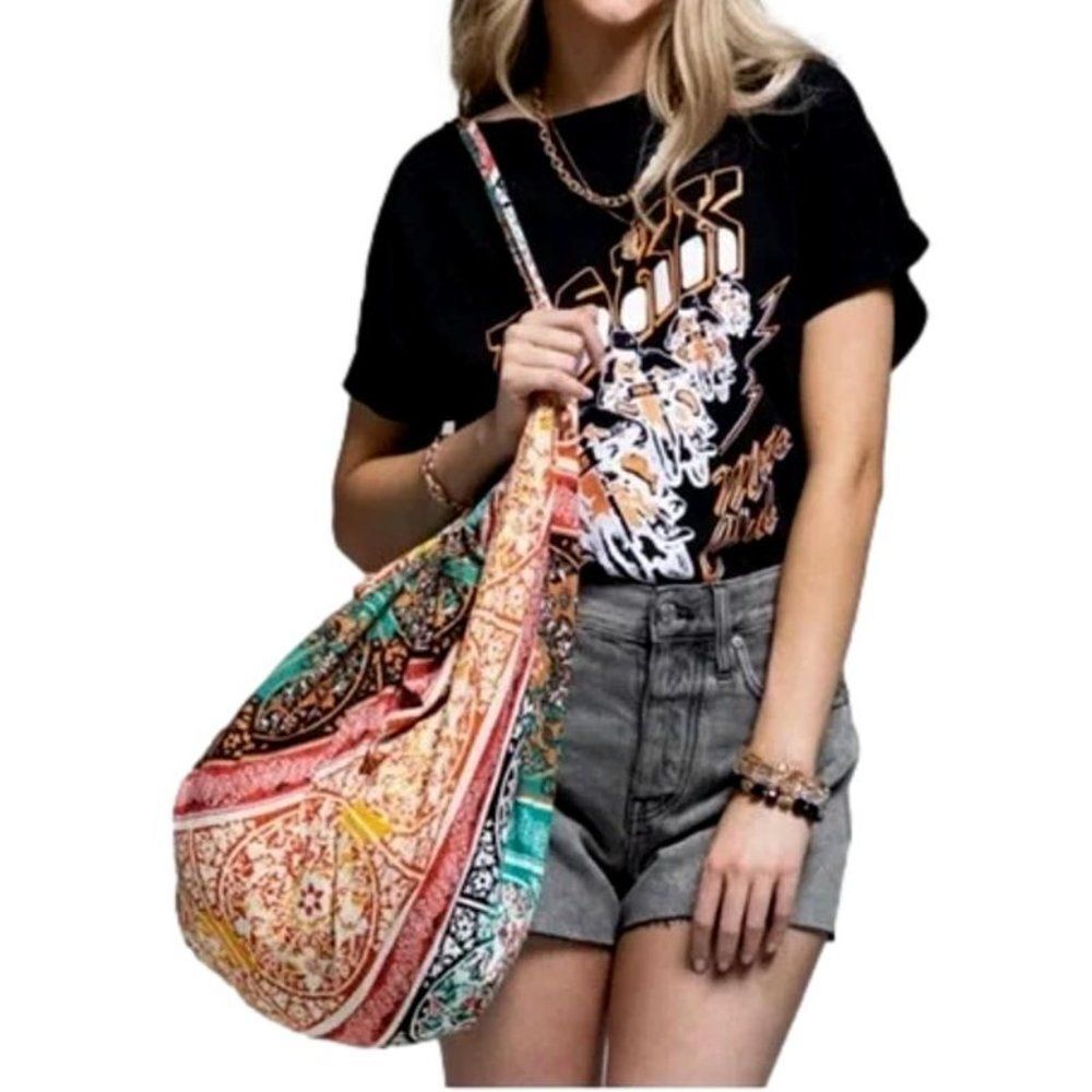 Handcrafted Bohemian Crossbody Bag ~ 100% Cotton ~ Zipper Closure ~ NEW - Picture 10 of 10